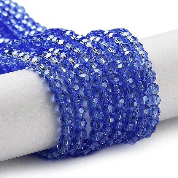 PandaHall Electroplate Transparent Glass Beads Strands, Faceted(32 Facets), Round, Pearl Luster Plated, Royal Blue, 3mm, Hole: 0.8mm, about...
PandaHall Electroplate Transparent Glass Beads Strands, Faceted(32 Facets), Round, Pearl Luster Plated, Royal Blue, 3mm, Hole: 0.8mm, about...