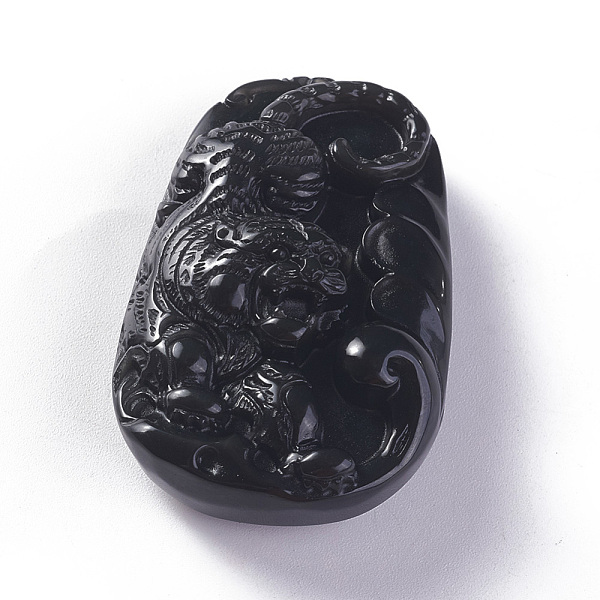 PandaHall Natural Obsidian Pendants, Oval with Tiger, 54x34.5x18mm, Hole: 1mm Obsidian Oval
PandaHall Natural Obsidian Pendants, Oval with Tiger, 54x34.5x18mm, Hole: 1mm Obsidian Oval