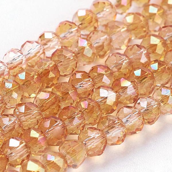 PandaHall Electroplate Glass Beads Strands, AB Color Plated, Faceted, Rondelle, Bisque, 3x2mm, Hole: 1mm, about 165~169pcs/strand, 15~16..., Orange
PandaHall Electroplate Glass Beads Strands, AB Color Plated, Faceted, Rondelle, Bisque, 3x2mm, Hole: 1mm, about 165~169pcs/strand, 15~16..., Orange