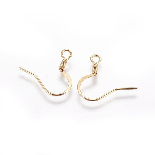 PandaHall 304 Stainless Steel French Earring Hooks, with Horizontal Loop, Flat Earring Hooks, Golden, 17mm, Hole: 2mm, 22 Gauge, Pin: 0.6mm...
PandaHall 304 Stainless Steel French Earring Hooks, with Horizontal Loop, Flat Earring Hooks, Golden, 17mm, Hole: 2mm, 22 Gauge, Pin: 0.6mm...