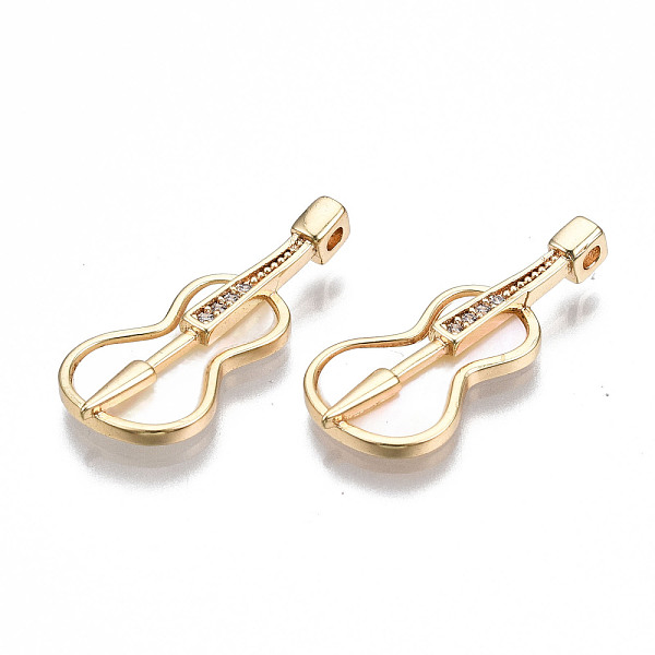 PandaHall Brass Micro Pave Clear Cubic Zirconia Pendants, with Natural Shell, Nickel Free, Violoncello, Real 18K Gold Plated, 22x10x3mm...
PandaHall Brass Micro Pave Clear Cubic Zirconia Pendants, with Natural Shell, Nickel Free, Violoncello, Real 18K Gold Plated, 22x10x3mm...