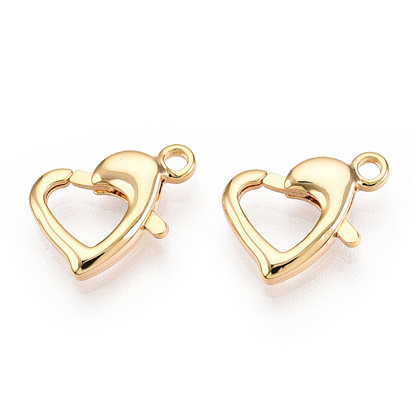 PandaHall Brass Heart Lobster Claw Clasps, for Jewelry Making, Real 18K Gold Plated, 13x9x3mm, Hole: 1.6mm Brass Heart
PandaHall Brass Heart Lobster Claw Clasps, for Jewelry Making, Real 18K Gold Plated, 13x9x3mm, Hole: 1.6mm Brass Heart
