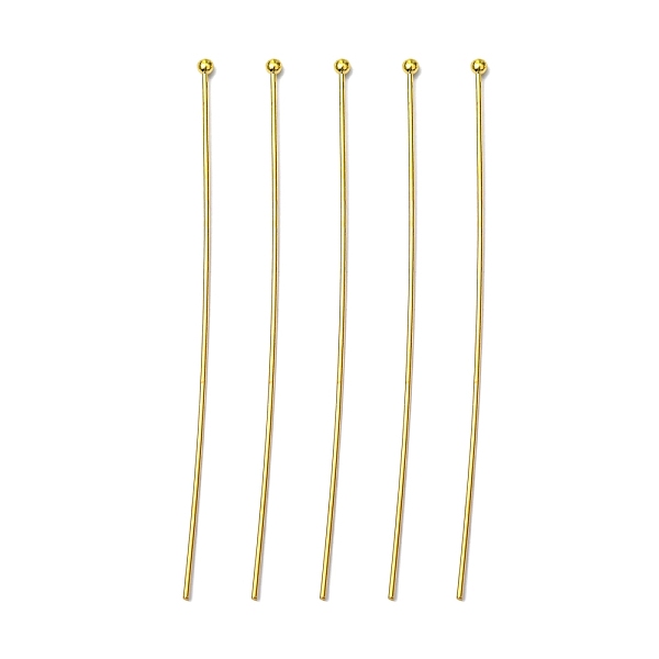 PandaHall Brass Ball Head Pins, Golden, Size: about 0.7mm thick(21 Gauge), 60mm long, Head: 1.8mm Brass
PandaHall Brass Ball Head Pins, Golden, Size: about 0.7mm thick(21 Gauge), 60mm long, Head: 1.8mm Brass