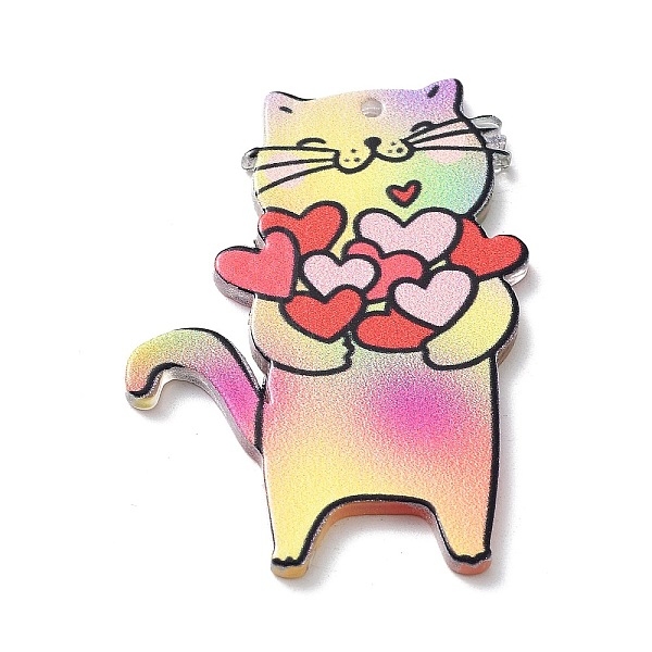 PandaHall Valentine's Day Theme Acrylic Pendant, Cat, Colorful, 47x34x2.4mm, Hole: 1.6mm Acrylic Cat Shape
PandaHall Valentine's Day Theme Acrylic Pendant, Cat, Colorful, 47x34x2.4mm, Hole: 1.6mm Acrylic Cat Shape