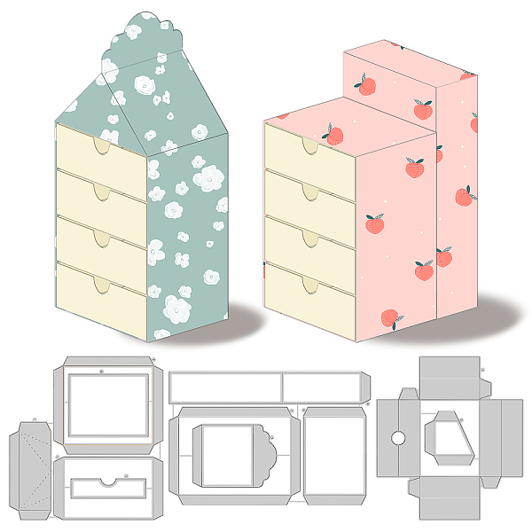 PandaHall GLOBLELAND 3Set 9Pcs 3D Drawers Frame Cutting Dies Metal Bedside Table Box Die Cuts Embossing Stencils Template for Paper Card...
PandaHall GLOBLELAND 3Set 9Pcs 3D Drawers Frame Cutting Dies Metal Bedside Table Box Die Cuts Embossing Stencils Template for Paper Card...