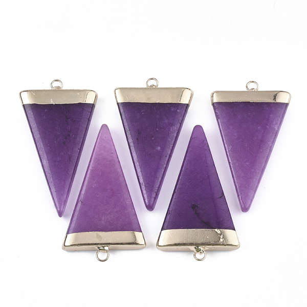PandaHall Electroplate Natural White Jade Big Pendants, with Iron Findings, Dyed, Triangle, Golden, 57~61x32~36x6~8mm, Hole: 3.5mm White...
PandaHall Electroplate Natural White Jade Big Pendants, with Iron Findings, Dyed, Triangle, Golden, 57~61x32~36x6~8mm, Hole: 3.5mm White...