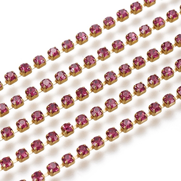 PandaHall Brass Rhinestone Strass Chains, Rhinestone Cup Chain, 2880pcs rhinestone/bundles, Grade A, Rose, 2mm, about 28.87 Feet..., Pink
PandaHall Brass Rhinestone Strass Chains, Rhinestone Cup Chain, 2880pcs rhinestone/bundles, Grade A, Rose, 2mm, about 28.87 Feet..., Pink