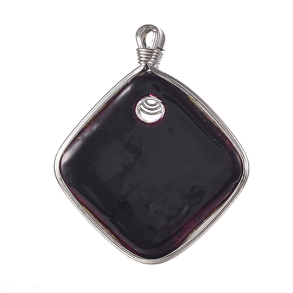PandaHall Handmade Lampwork Pendants, Gold Sand and Millefiori, with Platinum Plated Brass Findings, Rhombus Necklace Pendants, Colorful...
PandaHall Handmade Lampwork Pendants, Gold Sand and Millefiori, with Platinum Plated Brass Findings, Rhombus Necklace Pendants, Colorful...