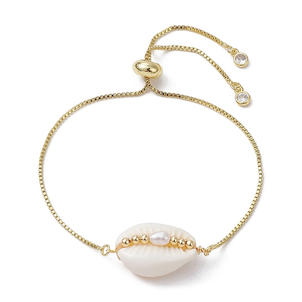 PandaHall Natural Shell & Pearl Links Slider Bracelet, Golden Brass Box Chains Adjustable Bracelet for Women, Golden, Inner Diameter..., Orange
PandaHall Natural Shell & Pearl Links Slider Bracelet, Golden Brass Box Chains Adjustable Bracelet for Women, Golden, Inner Diameter..., Orange