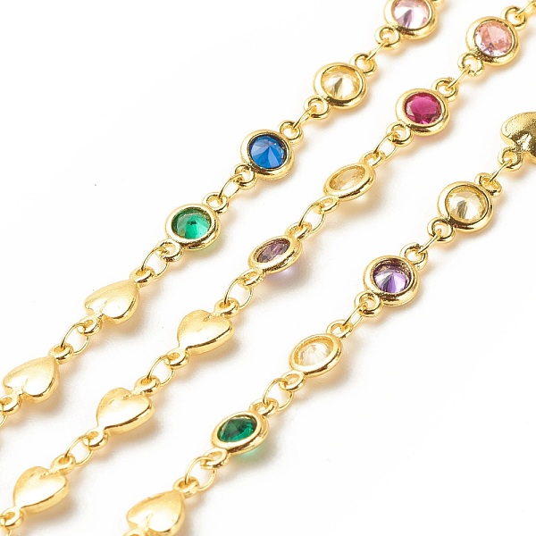 PandaHall Brass Heart & Flat Round Link Chains, with Cubic Zirconia Beaded, Long-Lasting Plated, Soldered, with Spool, Colorful, 10x5x2mm...
PandaHall Brass Heart & Flat Round Link Chains, with Cubic Zirconia Beaded, Long-Lasting Plated, Soldered, with Spool, Colorful, 10x5x2mm...