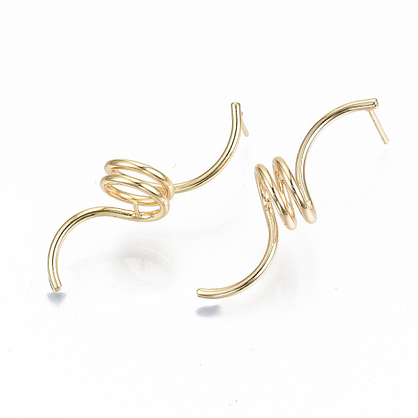 PandaHall Brass Stud Earring Findings, for Half Drilled Bead, Nickel Free, Real 18K Gold Plated, 40.5x12mm, Pin: 0.7mm, Pin: 0.7mm(for Half...
PandaHall Brass Stud Earring Findings, for Half Drilled Bead, Nickel Free, Real 18K Gold Plated, 40.5x12mm, Pin: 0.7mm, Pin: 0.7mm(for Half...