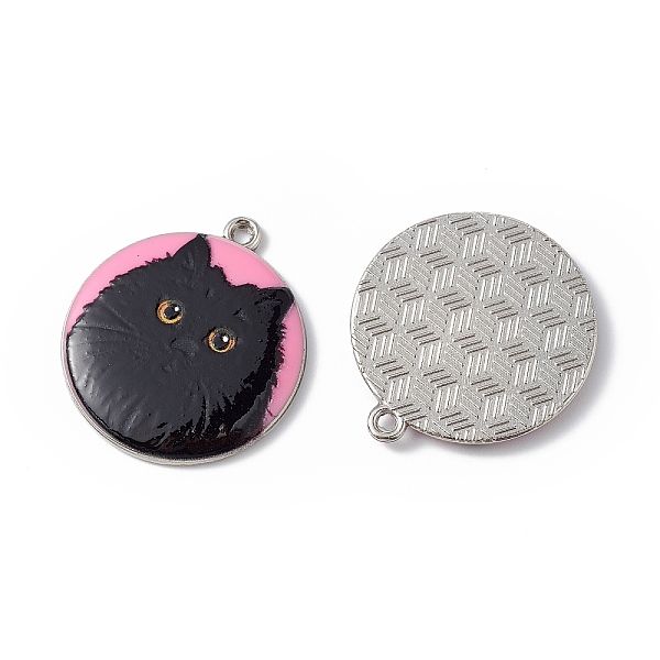 PandaHall Printed Alloy Pendants, Platinum, Flat Round with Cat Charm, Hot Pink, 28x25x3mm, Hole: 1.8mm Alloy Flat Round
PandaHall Printed Alloy Pendants, Platinum, Flat Round with Cat Charm, Hot Pink, 28x25x3mm, Hole: 1.8mm Alloy Flat Round