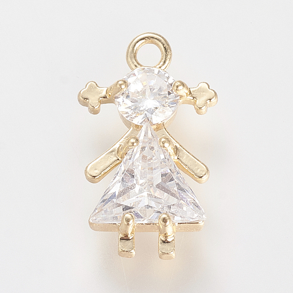 PandaHall Brass Cubic Zirconia Pendants, Nickel Free, Real 18K Gold Plated, Girl, 18x11x4.5mm, Hole: 2mm Brass+Cubic Zirconia Human
PandaHall Brass Cubic Zirconia Pendants, Nickel Free, Real 18K Gold Plated, Girl, 18x11x4.5mm, Hole: 2mm Brass+Cubic Zirconia Human