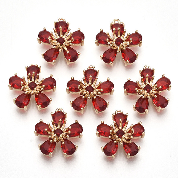 PandaHall Transparent Glass Pendants, with Golden Tone Brass Findings, Faceted, Flower, Red, 16x14.5x6mm, Hole: 1mm Brass+Glass Flower Red
PandaHall Transparent Glass Pendants, with Golden Tone Brass Findings, Faceted, Flower, Red, 16x14.5x6mm, Hole: 1mm Brass+Glass Flower Red