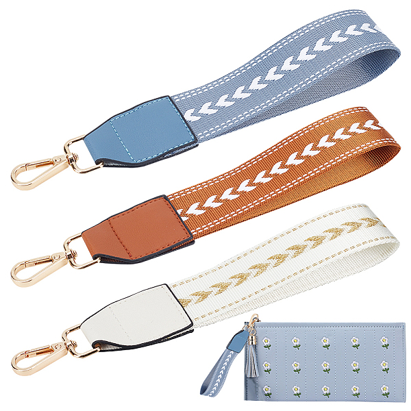 PandaHall WADORN 3Pcs 3 Colors Nylon Wristlet Short Bag Straps, Chevron Pattern Clutch Bag Straps, with Alloy Swivel Clasps, Mixed Color..., Multicolor
PandaHall WADORN 3Pcs 3 Colors Nylon Wristlet Short Bag Straps, Chevron Pattern Clutch Bag Straps, with Alloy Swivel Clasps, Mixed Color..., Multicolor