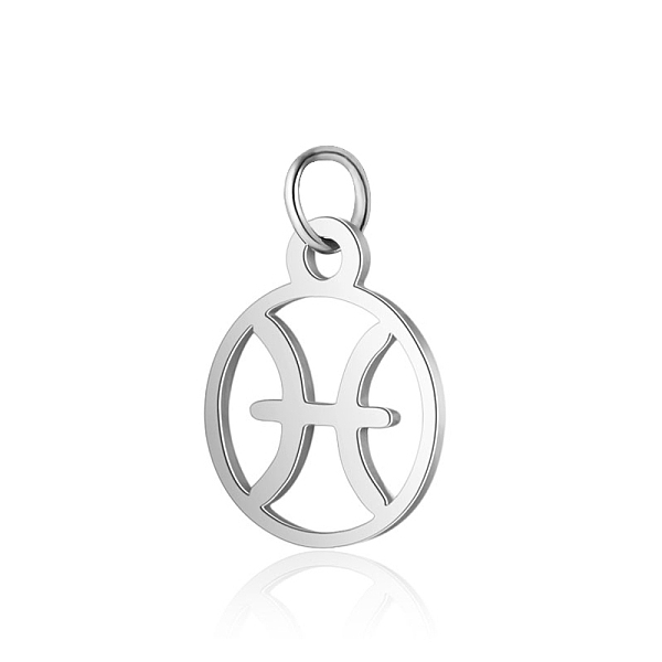 PandaHall 304 Stainless Steel Charms, with Jump Rings, Polished, Flat Round with Constellation, Pisces, 13x11x1mm, Hole: 2.5mm 304 Stainless...
PandaHall 304 Stainless Steel Charms, with Jump Rings, Polished, Flat Round with Constellation, Pisces, 13x11x1mm, Hole: 2.5mm 304 Stainless...