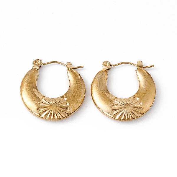 PandaHall Ion Plating(IP) 304 Stainless Steel Croissant with Flower Hoop Earrings for Women, Golden, 20.5x20x4mm, Pin: 0.7mm 304 Stainless...
PandaHall Ion Plating(IP) 304 Stainless Steel Croissant with Flower Hoop Earrings for Women, Golden, 20.5x20x4mm, Pin: 0.7mm 304 Stainless...