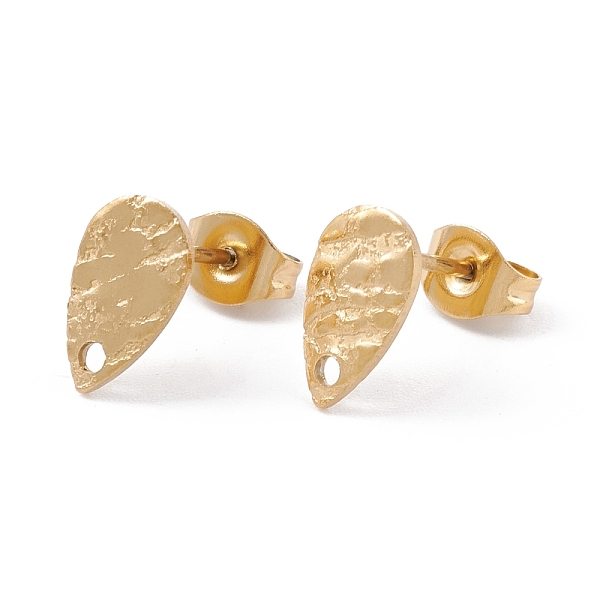 PandaHall Ion Plating(IP) 304 Stainless Steel Stud Earring Findings, Textured Teardrop, Golden, 10x6mm, Pin: 0.7mm 304 Stainless Steel...
PandaHall Ion Plating(IP) 304 Stainless Steel Stud Earring Findings, Textured Teardrop, Golden, 10x6mm, Pin: 0.7mm 304 Stainless Steel...