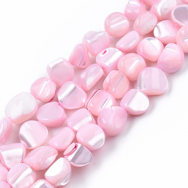 PandaHall Natural Trochid Shell/Trochus Shell Beads Strands, Dyed, Nuggets, Pearl Pink, 7.5~10.5x6.5~9.5x4~9mm, Hole: 0.8mm, about...
PandaHall Natural Trochid Shell/Trochus Shell Beads Strands, Dyed, Nuggets, Pearl Pink, 7.5~10.5x6.5~9.5x4~9mm, Hole: 0.8mm, about...