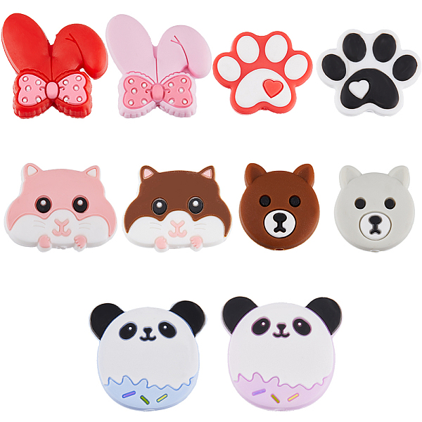 PandaHall SUNNYCLUE 1 Box 10PCS Animal Silicone Beads Bulk Rubber Focal Beads Cute Cartoon Animals Panda Rabbit Chunky Soft Loose Spacer..., Multicolor
PandaHall SUNNYCLUE 1 Box 10PCS Animal Silicone Beads Bulk Rubber Focal Beads Cute Cartoon Animals Panda Rabbit Chunky Soft Loose Spacer..., Multicolor