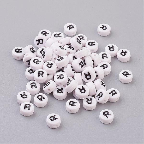PandaHall Flat Round with Letter R Acrylic Beads, with Horizontal Hole, White & Black, Size: about 7mm in diameter, 4mm thick, hole: 1mm...
PandaHall Flat Round with Letter R Acrylic Beads, with Horizontal Hole, White & Black, Size: about 7mm in diameter, 4mm thick, hole: 1mm...