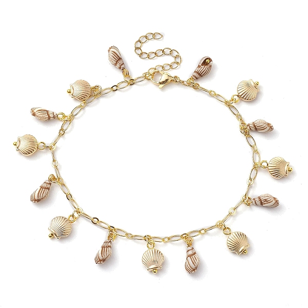 PandaHall Acrylic Shell Shape Charm Anklets, with Brass Oval Link Chains, Golden, 9-1/4 inch(23.4cm) Acrylic Shell Shape
PandaHall Acrylic Shell Shape Charm Anklets, with Brass Oval Link Chains, Golden, 9-1/4 inch(23.4cm) Acrylic Shell Shape