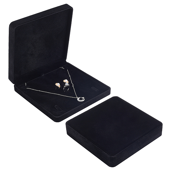 PandaHall FINGERINSPIRE 2 pcs Black Velvet Jewelry Set Box Square 7.5x7.5x1.5inch Tray Travel Jewelry Organizer Jewelry Gift Box for...
PandaHall FINGERINSPIRE 2 pcs Black Velvet Jewelry Set Box Square 7.5x7.5x1.5inch Tray Travel Jewelry Organizer Jewelry Gift Box for...
