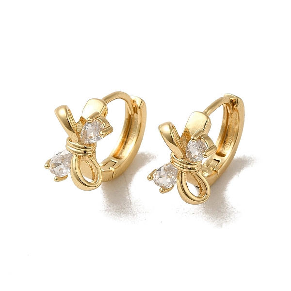 PandaHall KC Gold Plated Brass Micro Pave Cubic Zirconia Hoop Earring, Bowknot, 12.5x9mm Brass Bowknot Clear
PandaHall KC Gold Plated Brass Micro Pave Cubic Zirconia Hoop Earring, Bowknot, 12.5x9mm Brass Bowknot Clear
