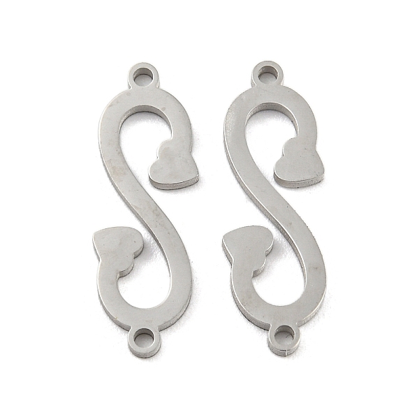 PandaHall 304 Stainless Steel Connector Charms, Letter.S, Stainless Steel Color, 19x7.5x1mm, Hole: 1.2mm 304 Stainless Steel Letter S
PandaHall 304 Stainless Steel Connector Charms, Letter.S, Stainless Steel Color, 19x7.5x1mm, Hole: 1.2mm 304 Stainless Steel Letter S