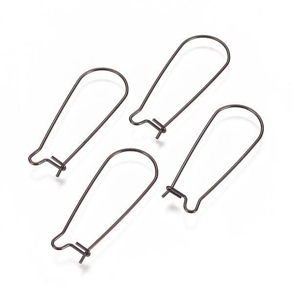 PandaHall 304 Stainless Steel Hoop Earrings Findings Kidney Ear Wires, Electrophoresis Black, 21 Gauge, 33x13x0.7mm 304 Stainless Steel
PandaHall 304 Stainless Steel Hoop Earrings Findings Kidney Ear Wires, Electrophoresis Black, 21 Gauge, 33x13x0.7mm 304 Stainless Steel