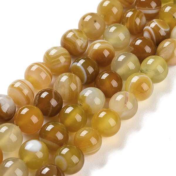 PandaHall Natural Striped Agate/Banded Agate Beads Strands, Dyed, Round, Sandy Brown, 10mm, Hole: 1.2mm, about 19pcs/strand, 7.60''(19.3cm)...
PandaHall Natural Striped Agate/Banded Agate Beads Strands, Dyed, Round, Sandy Brown, 10mm, Hole: 1.2mm, about 19pcs/strand, 7.60''(19.3cm)...