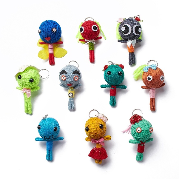 PandaHall Woolen Yarn Thread Keychain, with Foam and Iron Key Rings, Aluminum Wire, Human, Mixed Color, 14.1~16.1cm Wool Human Multicolor
PandaHall Woolen Yarn Thread Keychain, with Foam and Iron Key Rings, Aluminum Wire, Human, Mixed Color, 14.1~16.1cm Wool Human Multicolor