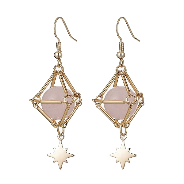 PandaHall Natural Rose Quartz Dangle Earrings, Golden 304 Stainless Steel Star Long Drop Earrings, 56x18.5mm Rose Quartz Star
PandaHall Natural Rose Quartz Dangle Earrings, Golden 304 Stainless Steel Star Long Drop Earrings, 56x18.5mm Rose Quartz Star