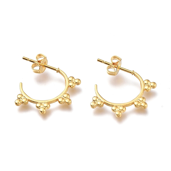 PandaHall 304 Stainless Steel Half Hoop Earrings, Stud Earrings, with Ear Nuts, Golden, 19.5x15x1.4mm, Pin: 0.7mm 304 Stainless Steel Letter
PandaHall 304 Stainless Steel Half Hoop Earrings, Stud Earrings, with Ear Nuts, Golden, 19.5x15x1.4mm, Pin: 0.7mm 304 Stainless Steel Letter