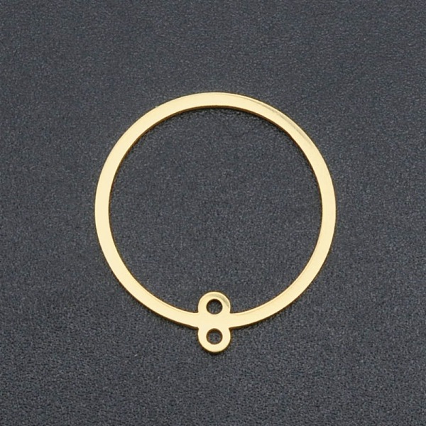PandaHall 201 Stainless Steel Links, For Earring Making, Ring, Laser Cut, Real 18K Gold Plated, 21x20x1mm, Hole: 1.4mm 201 Stainless Steel
PandaHall 201 Stainless Steel Links, For Earring Making, Ring, Laser Cut, Real 18K Gold Plated, 21x20x1mm, Hole: 1.4mm 201 Stainless Steel