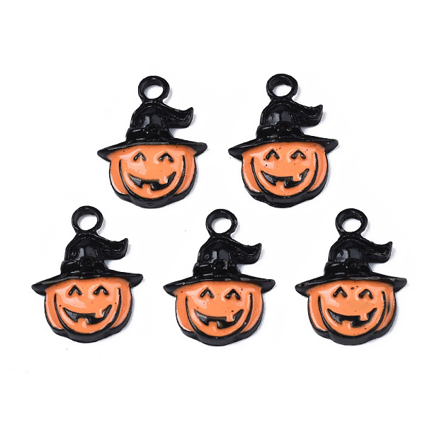 PandaHall Spray Painted Alloy Enamel Pendants, Cadmium Free & Nickel Free & Lead Free, Halloween, Pumpkin, Orange, 17x13x3mm, Hole: 2mm...
PandaHall Spray Painted Alloy Enamel Pendants, Cadmium Free & Nickel Free & Lead Free, Halloween, Pumpkin, Orange, 17x13x3mm, Hole: 2mm...