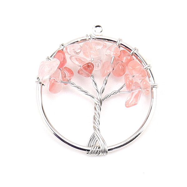 PandaHall Cherry Quartz Glass Tree fo Life Pendants, Iron Ring Chip Gems Tree Charms, Platinum, 30mm Cherry Quartz Glass Tree of Life
PandaHall Cherry Quartz Glass Tree fo Life Pendants, Iron Ring Chip Gems Tree Charms, Platinum, 30mm Cherry Quartz Glass Tree of Life