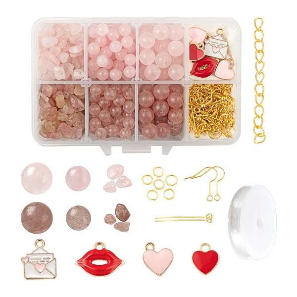 PandaHall DIY Jewelry Set Making Kits for Valentine's Day, Including Round & Chip Mixed Gemstone Beads, Alloy Enamel Pendants, Iron Earring..., Multicolor
PandaHall DIY Jewelry Set Making Kits for Valentine's Day, Including Round & Chip Mixed Gemstone Beads, Alloy Enamel Pendants, Iron Earring..., Multicolor