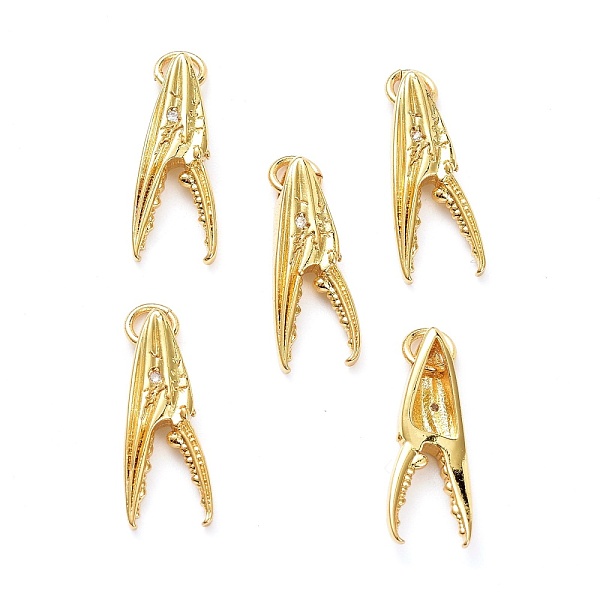 PandaHall Brass Micro Pave Clear Cubic Zirconia Pendants, with Jump Ring, Long-Lasting Plated, Crab Claw Shaped, Real 18K Gold Plated...
PandaHall Brass Micro Pave Clear Cubic Zirconia Pendants, with Jump Ring, Long-Lasting Plated, Crab Claw Shaped, Real 18K Gold Plated...