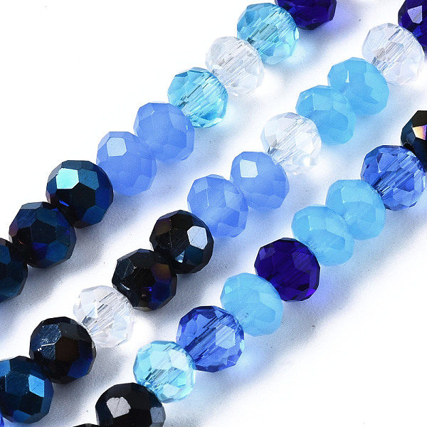 PandaHall Electroplate Glass Beads Strands, Faceted, Rondelle, Dodger Blue, 4.5x3.5mm, Hole: 1mm, about 140~143pcs/strand, 18.90 inch~19.29...
PandaHall Electroplate Glass Beads Strands, Faceted, Rondelle, Dodger Blue, 4.5x3.5mm, Hole: 1mm, about 140~143pcs/strand, 18.90 inch~19.29...