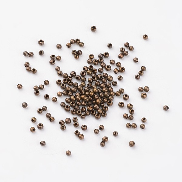 PandaHall Iron Spacer Beads, Cadmium Free & Nickel Free & Lead Free, Antique Bronze, about 2mm in diameter, hole: 0.8mm Iron Round
PandaHall Iron Spacer Beads, Cadmium Free & Nickel Free & Lead Free, Antique Bronze, about 2mm in diameter, hole: 0.8mm Iron Round