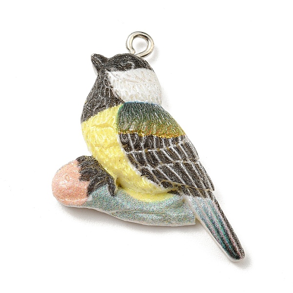PandaHall Opaque Resin Pendants, Bird Charms with Platinum Tone Iron Loops, Colorful, 31x28x6mm, Hole: 2mm Iron+Resin Bird
PandaHall Opaque Resin Pendants, Bird Charms with Platinum Tone Iron Loops, Colorful, 31x28x6mm, Hole: 2mm Iron+Resin Bird