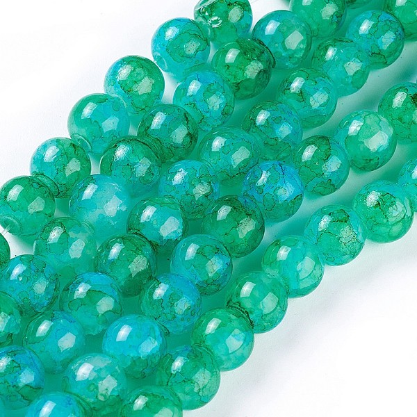PandaHall Spray Painted Glass Beads Strands, Round, Medium Sea Green, 8~8.5mm, Hole: 1.5mm, about 100pcs/strand, 31.1 inch(79cm) Glass Round...
PandaHall Spray Painted Glass Beads Strands, Round, Medium Sea Green, 8~8.5mm, Hole: 1.5mm, about 100pcs/strand, 31.1 inch(79cm) Glass Round...
