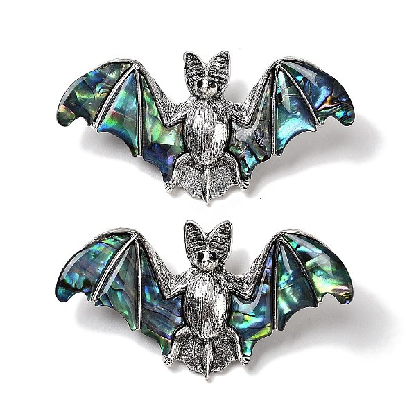 PandaHall Tibetan Style Alloy Bat Brooches, with Natural Paua Shell and Rhinestone, Antique Silver, 36.5x69.5x13mm Alloy Bat
PandaHall Tibetan Style Alloy Bat Brooches, with Natural Paua Shell and Rhinestone, Antique Silver, 36.5x69.5x13mm Alloy Bat