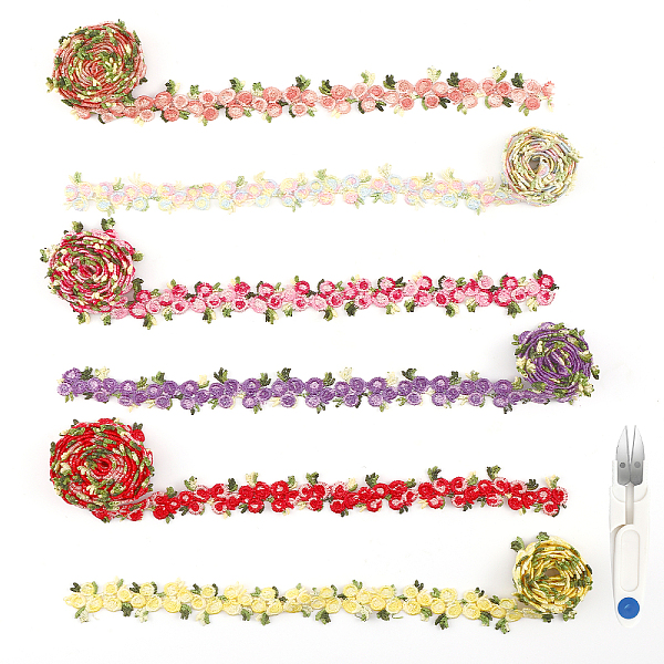 PandaHall GLOBLELAND 6 Strands 6 Colors Flower Polyester Lace Trims Embroidered Applique Sewing Ribbon Wrapping Ribbon with Sewing tool for..., Multicolor
PandaHall GLOBLELAND 6 Strands 6 Colors Flower Polyester Lace Trims Embroidered Applique Sewing Ribbon Wrapping Ribbon with Sewing tool for..., Multicolor