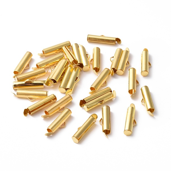 PandaHall Iron Slide On End Clasp Tubes, Slider End Caps, Cadmium Free & Lead Free, Golden, 6x16x4mm, Hole: 1mm, 3.2mm Inner Diameter Iron
PandaHall Iron Slide On End Clasp Tubes, Slider End Caps, Cadmium Free & Lead Free, Golden, 6x16x4mm, Hole: 1mm, 3.2mm Inner Diameter Iron