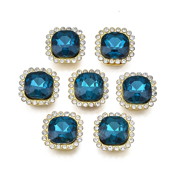 PandaHall Sew on Rhinestone, Transparent Glass Rhinestone, with Iron Prong Settings, Faceted, Square, Prussian Blue, 14x14x6mm, Hole: 1.4mm..., Clear
PandaHall Sew on Rhinestone, Transparent Glass Rhinestone, with Iron Prong Settings, Faceted, Square, Prussian Blue, 14x14x6mm, Hole: 1.4mm..., Clear