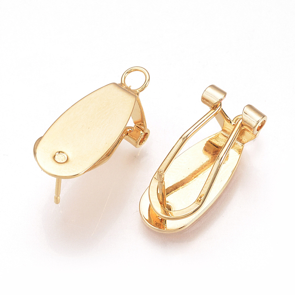 PandaHall Brass Stud Earring Findings, French Clip Earrings, with Loop, Nickel Free, Real 18K Gold Plated, 23x9mm, Hole: 2.5mm, pin: 0.8mm...
PandaHall Brass Stud Earring Findings, French Clip Earrings, with Loop, Nickel Free, Real 18K Gold Plated, 23x9mm, Hole: 2.5mm, pin: 0.8mm...