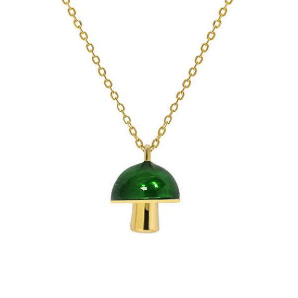 PandaHall 925 Sterling Silver Enamel Mushroom Pendant Necklaces, Versatile Style Collar Chain for Women, Real 18K Gold Plated, Green, 15.75...
PandaHall 925 Sterling Silver Enamel Mushroom Pendant Necklaces, Versatile Style Collar Chain for Women, Real 18K Gold Plated, Green, 15.75...