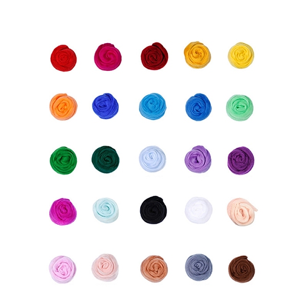 PandaHall Needle Felting Wool, Fibre Wool Roving for DIY Craft Materials, Needle Felt Roving for Spinning, Mixed Color, 2g/pc, 25 colors..., Multicolor
PandaHall Needle Felting Wool, Fibre Wool Roving for DIY Craft Materials, Needle Felt Roving for Spinning, Mixed Color, 2g/pc, 25 colors..., Multicolor